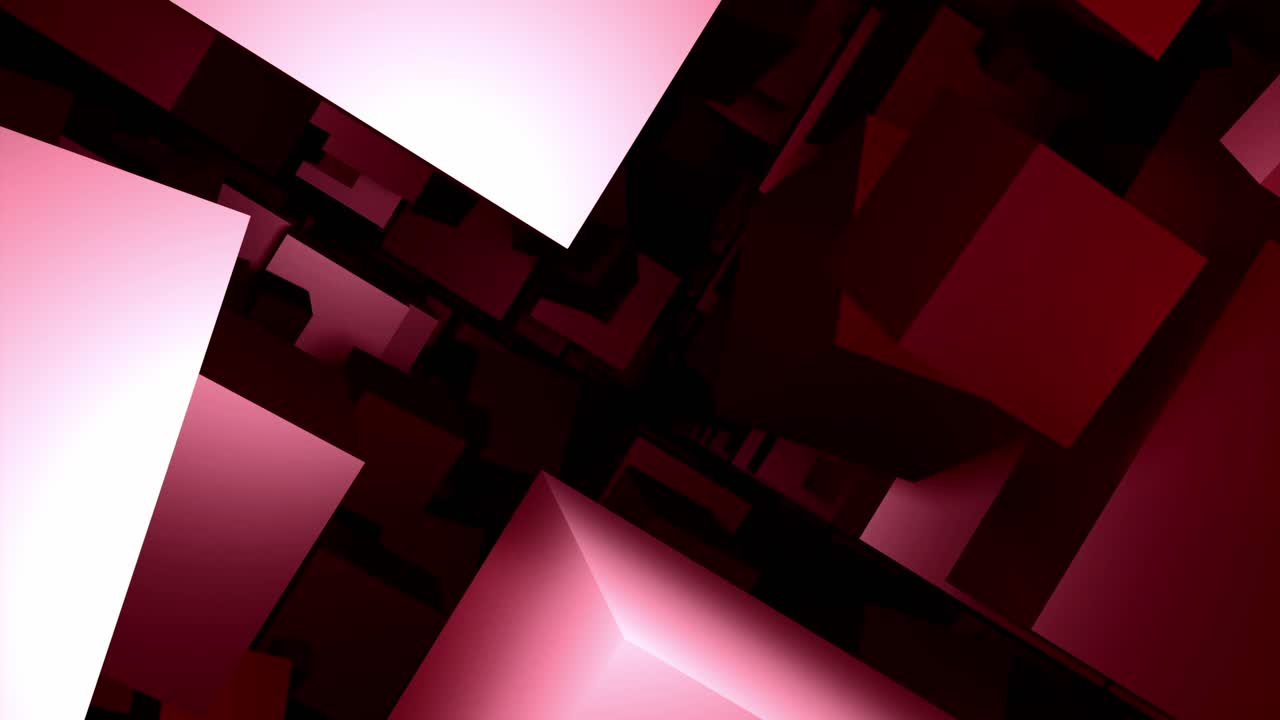 formas geométricas 3d abstractas en rojo