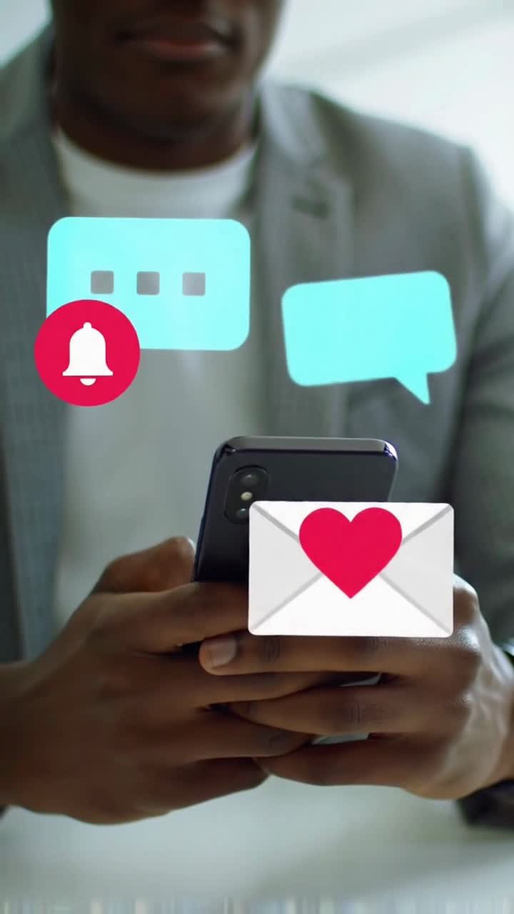 Man in Grey Suit Using Black Smartphone