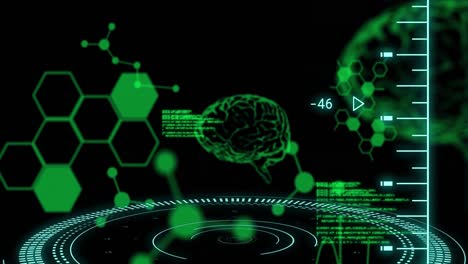 Animación-Del-Procesamiento-De-Datos-Y-Cerebros-Humanos-Sobre-Alcances-De-Escaneo