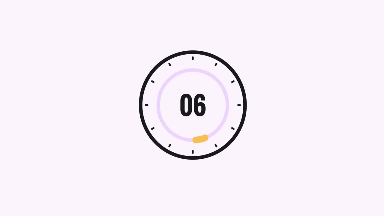 Minimalist Ten Second Countdown Clock Animation