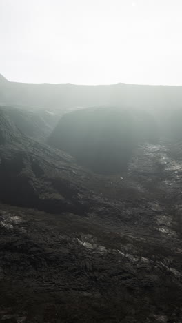 mysterious volcanic landscape