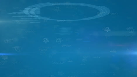 animación de moléculas, adn y datos científicos en fondo azul