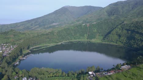 aerial view of menjer lake