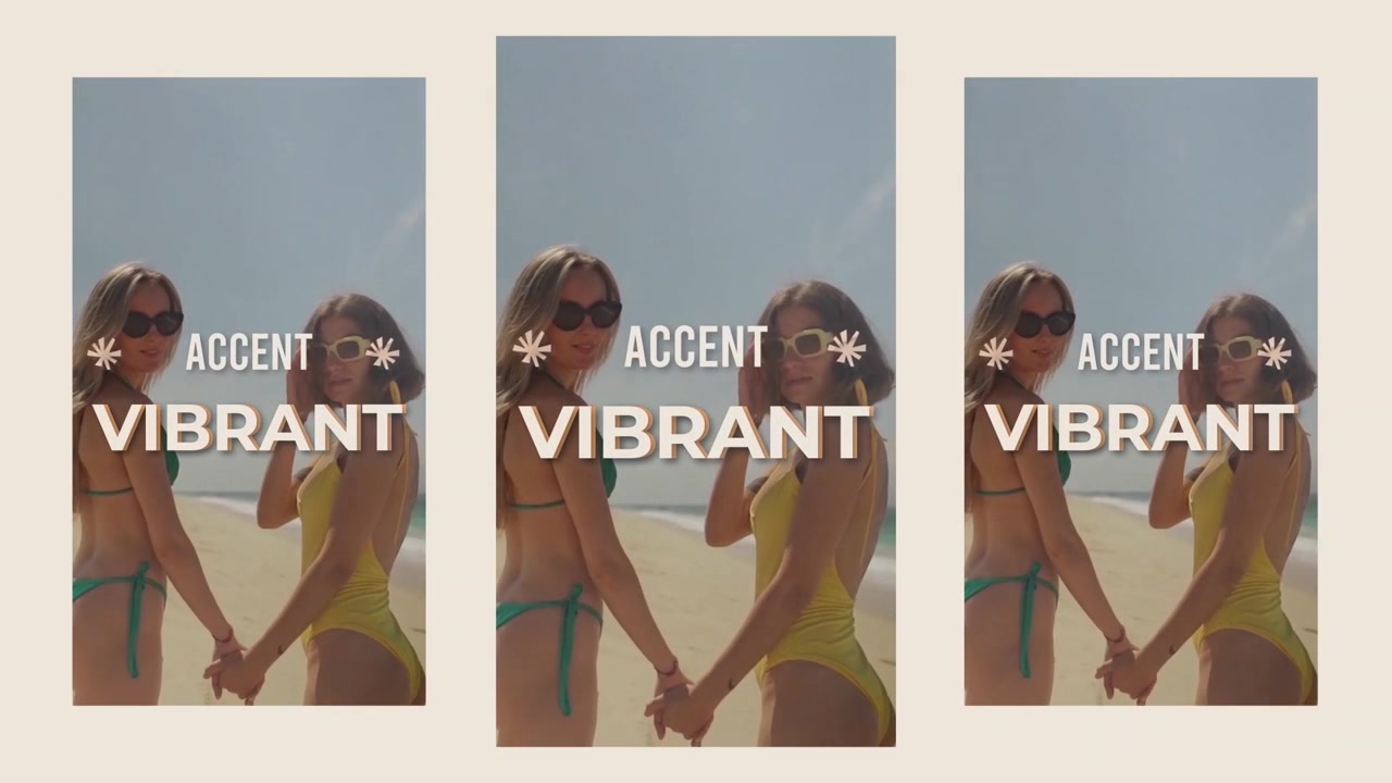 Young Women Enjoying Summer Vacation on a Tropical Beach