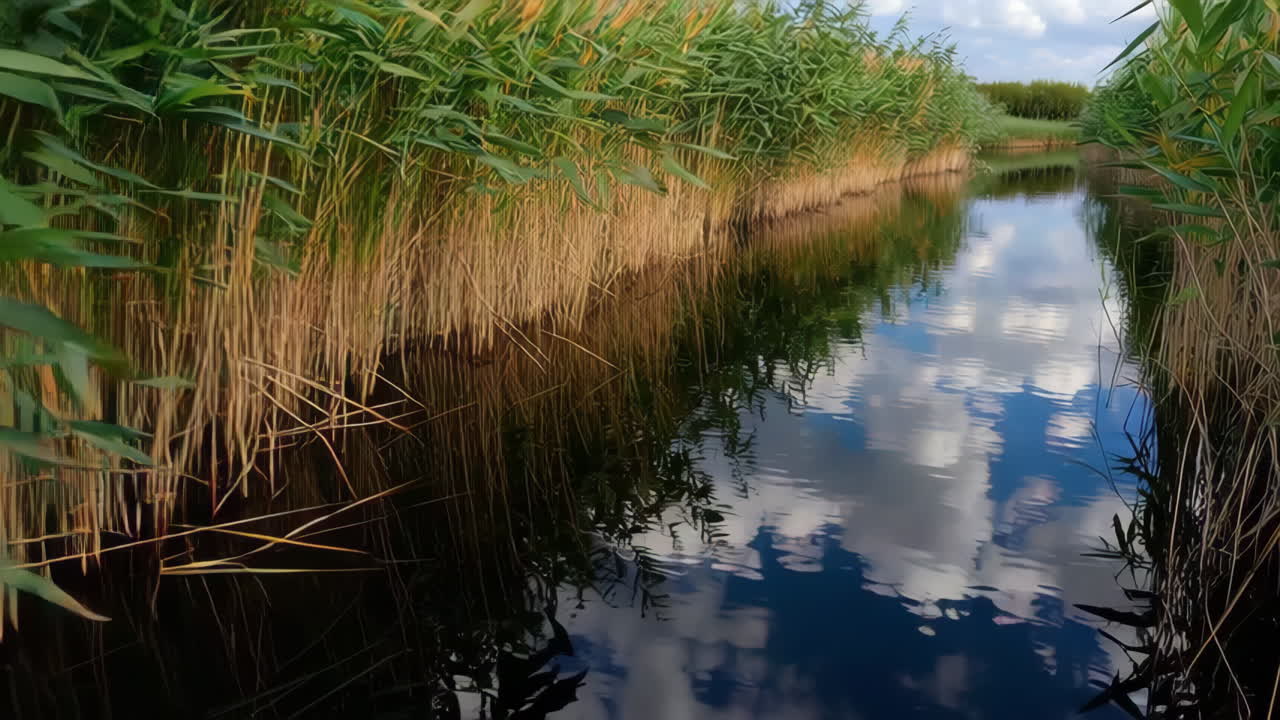 Kanal med rør og spejling