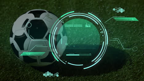 animation of data processing over football