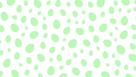 easter eggs pattern pop up loop animation 4k on white background