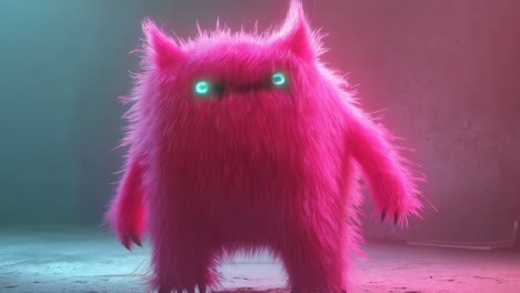 pink fluffy monster