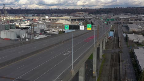 Antena-Ascendente-Del-Puente-De-West-Seattle-Cerrado-Por-Reparaciones