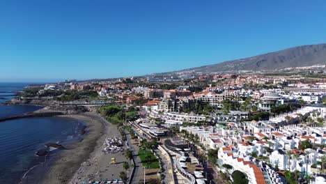 fanabe beach holiday destination coast town in tenerife, spain