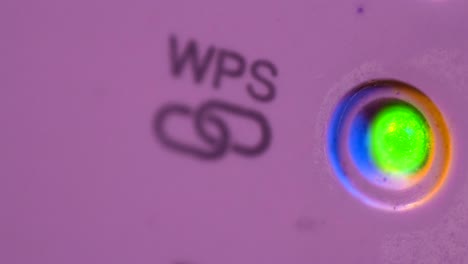 cinemagraph of wsp symbol blinking signal connection status led light in wifi repeater