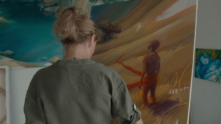 Artist Painting a Landscape