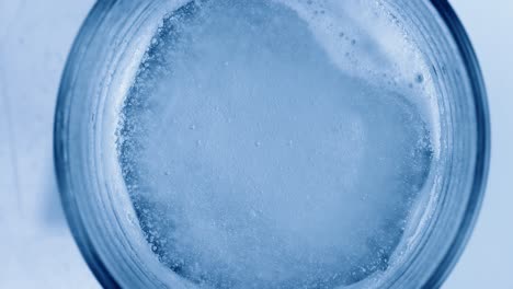 oxygen bubbles in water on a blue abstract background