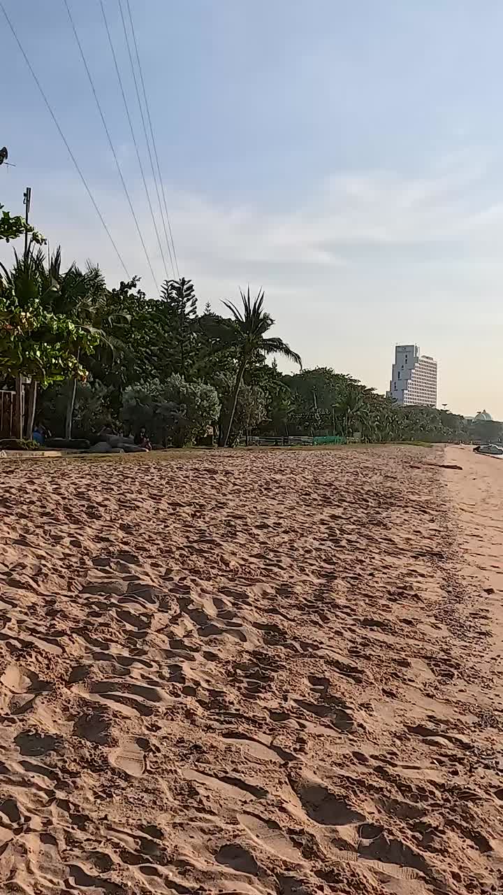 escena de playa pacífica con el océano y el horizonte