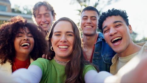 un grupo de amigos tomando una selfie