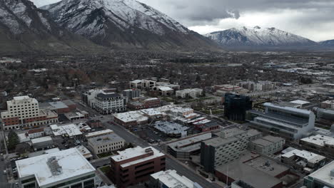 utah city of provo aerial drone shot