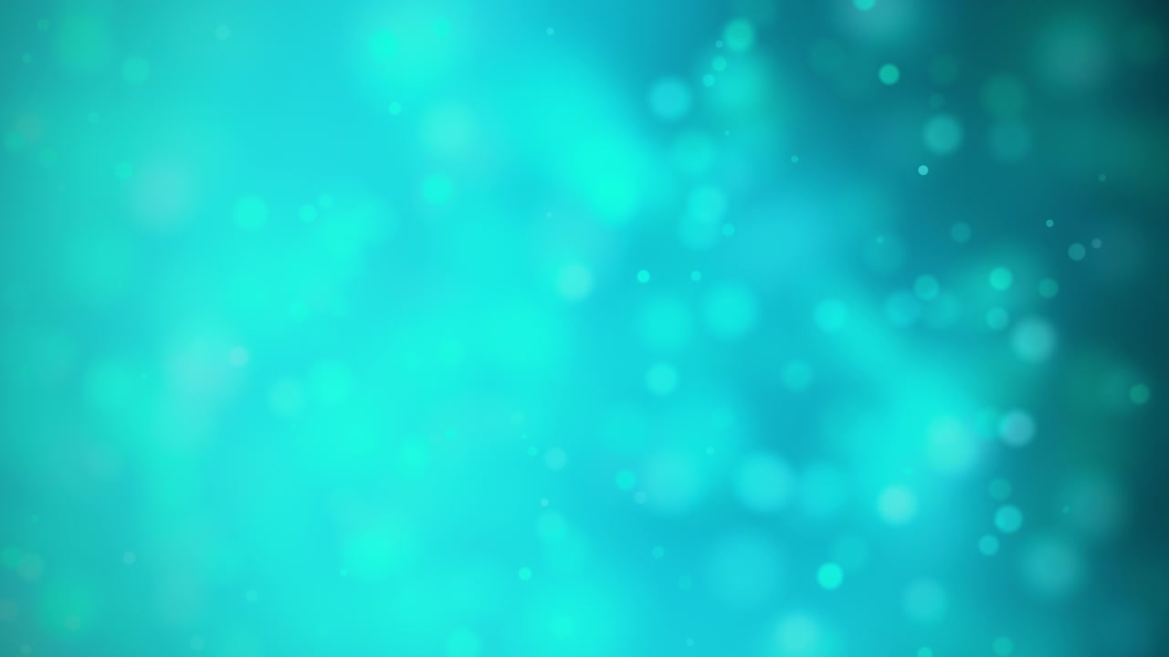 Ceci est une image abstraite d'orbes bleus lumineux sur un fond dégradé sarcelle, adaptée aux designs technologiques ou festifs