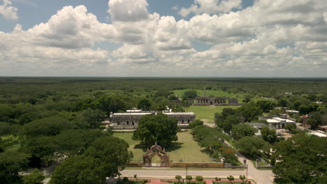 view of hacienda entrance in yucatan mexico