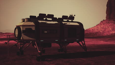 a futuristic martian rover