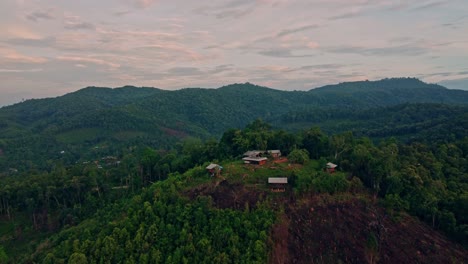 AERIAL:-Rice-fields-in-Chiang-May-Elephant-Empire,-Thailand