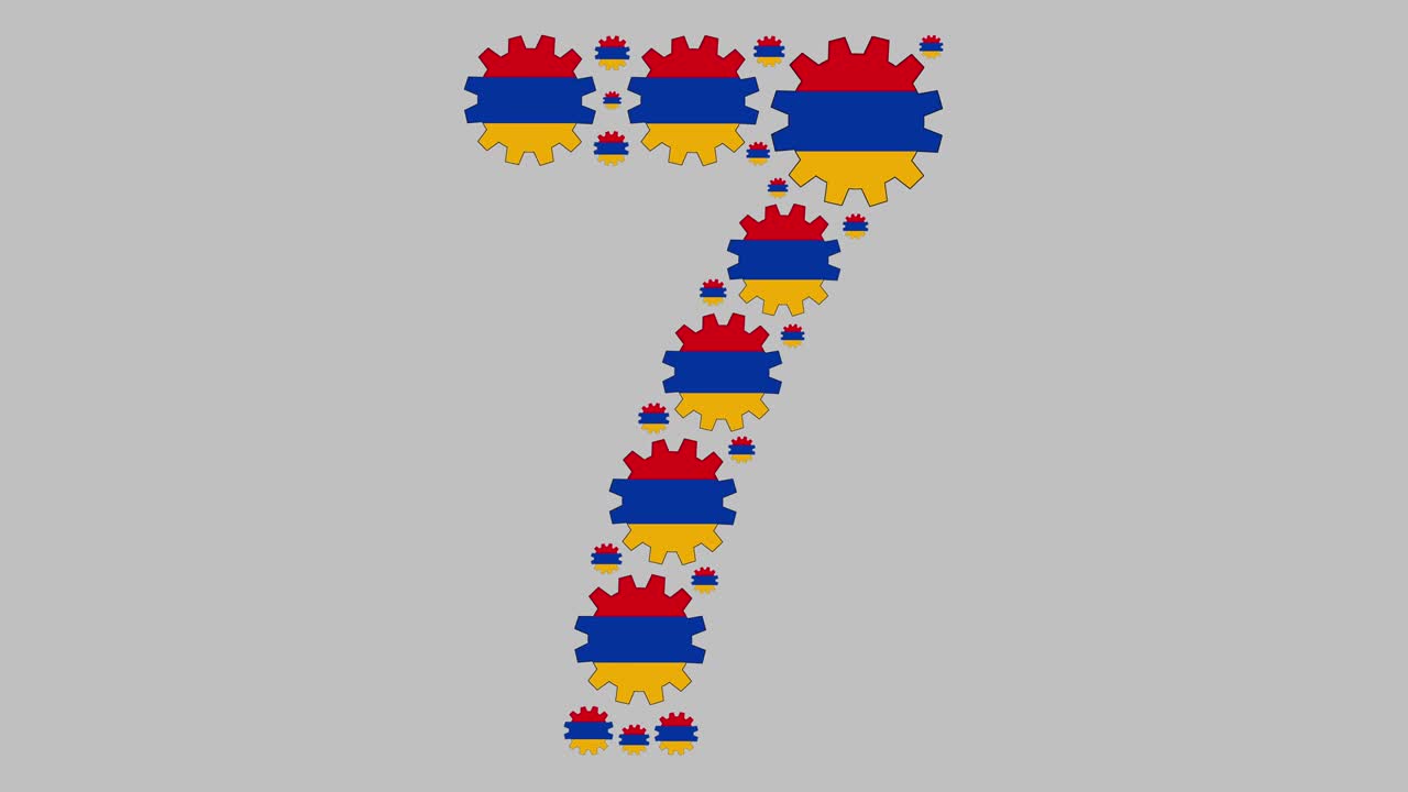 número siete armenio