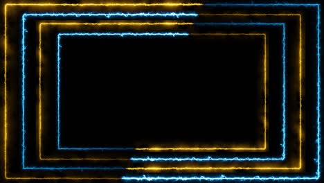 cuatro laser borde oro y azul brillo energía luz moviéndose alrededor