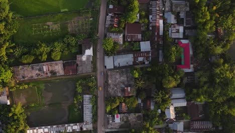 Aerial-view-of-a-slum-neighborhood-in-Sylhet,-Bangladesh