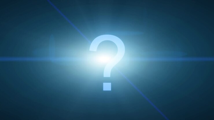 Question mark exploding forming letters numbers transition idea help faq answer