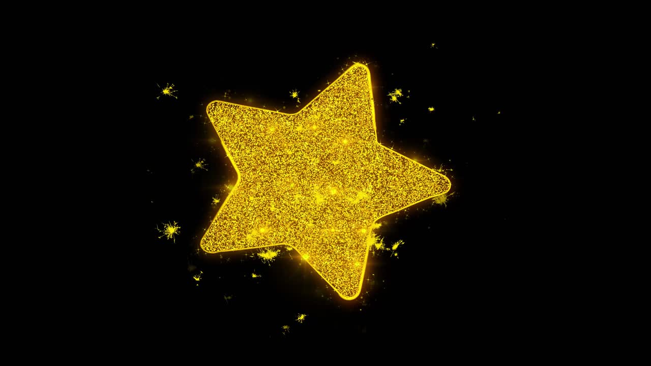 Glittering Gold Star