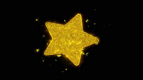 glittering gold star