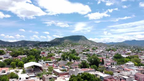 an aerial journey towards the yucunitza mountain in huajuapan de leon, oaxaca, mexico