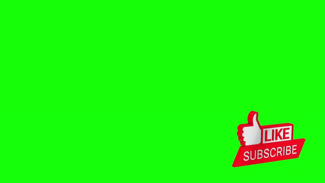 Like and Subscribe 3D Lower Third Icon