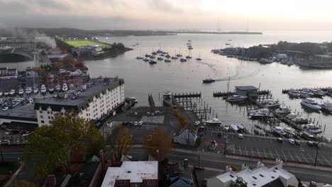 toma aérea de annapolis md al amanecer