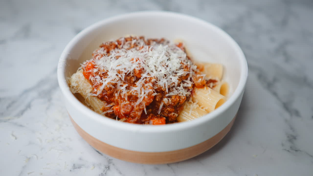 Pasta Bolognese with Parmesan Cheese