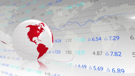 Global-financial-data-and-stock-market-trends-animation-over-world-map-and-globe