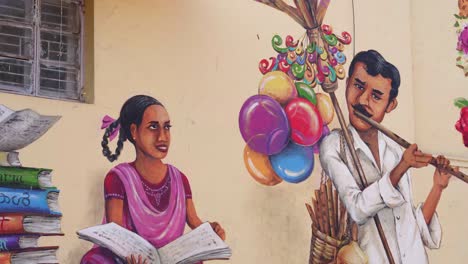 pintura de pared en la colonia de lodhi