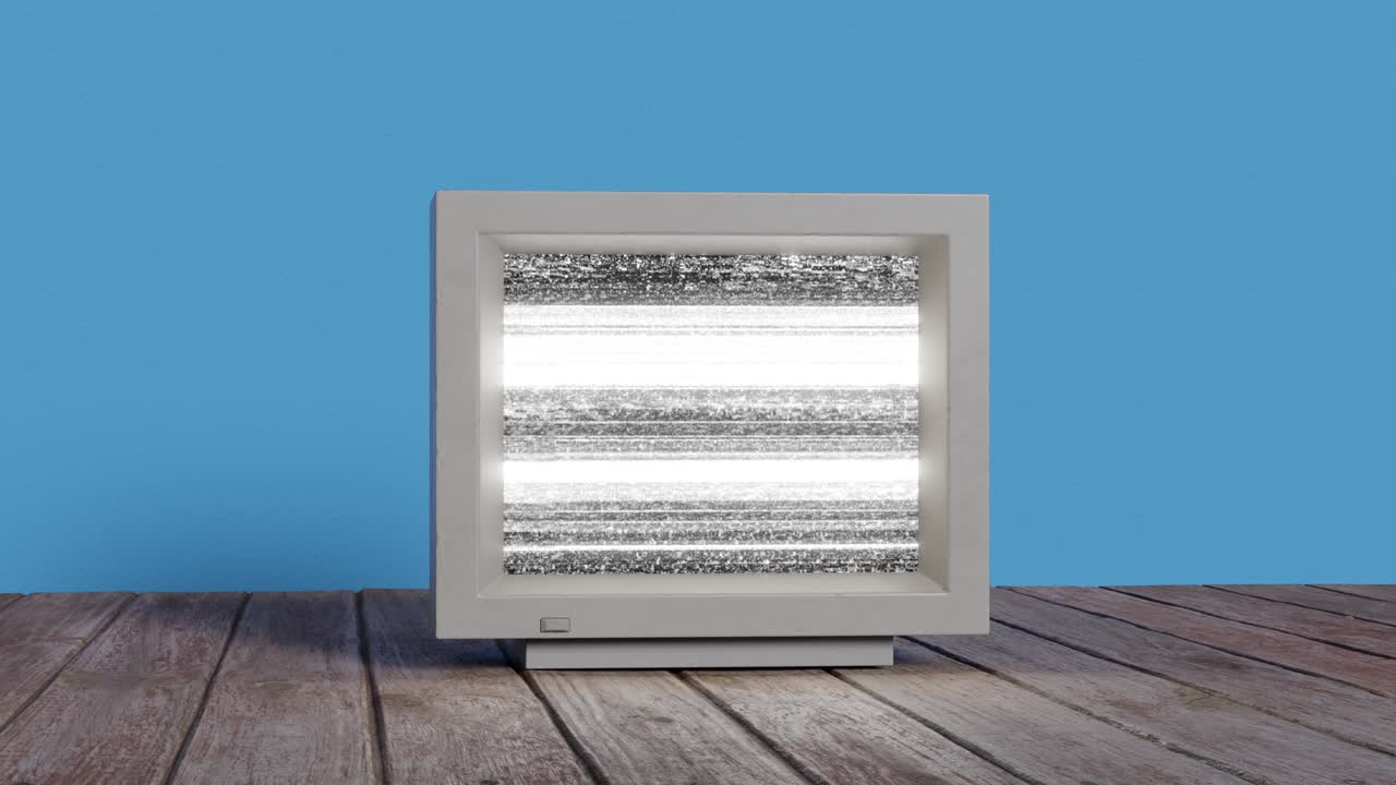 Retro TV set with no signal interference