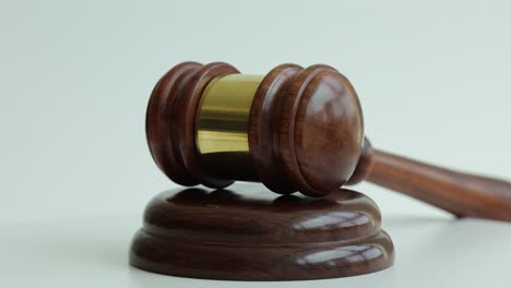wooden gavel and sound block
