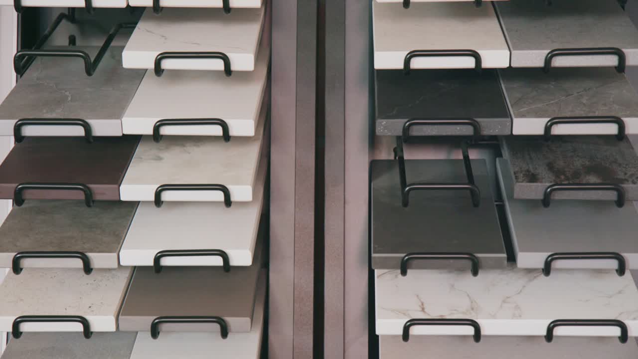 상점 고급 대리석 조리대 샘플 옵션에서 아래로 기울이기