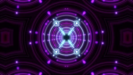 Colorful Kaleidoscopic Rings Background Loop