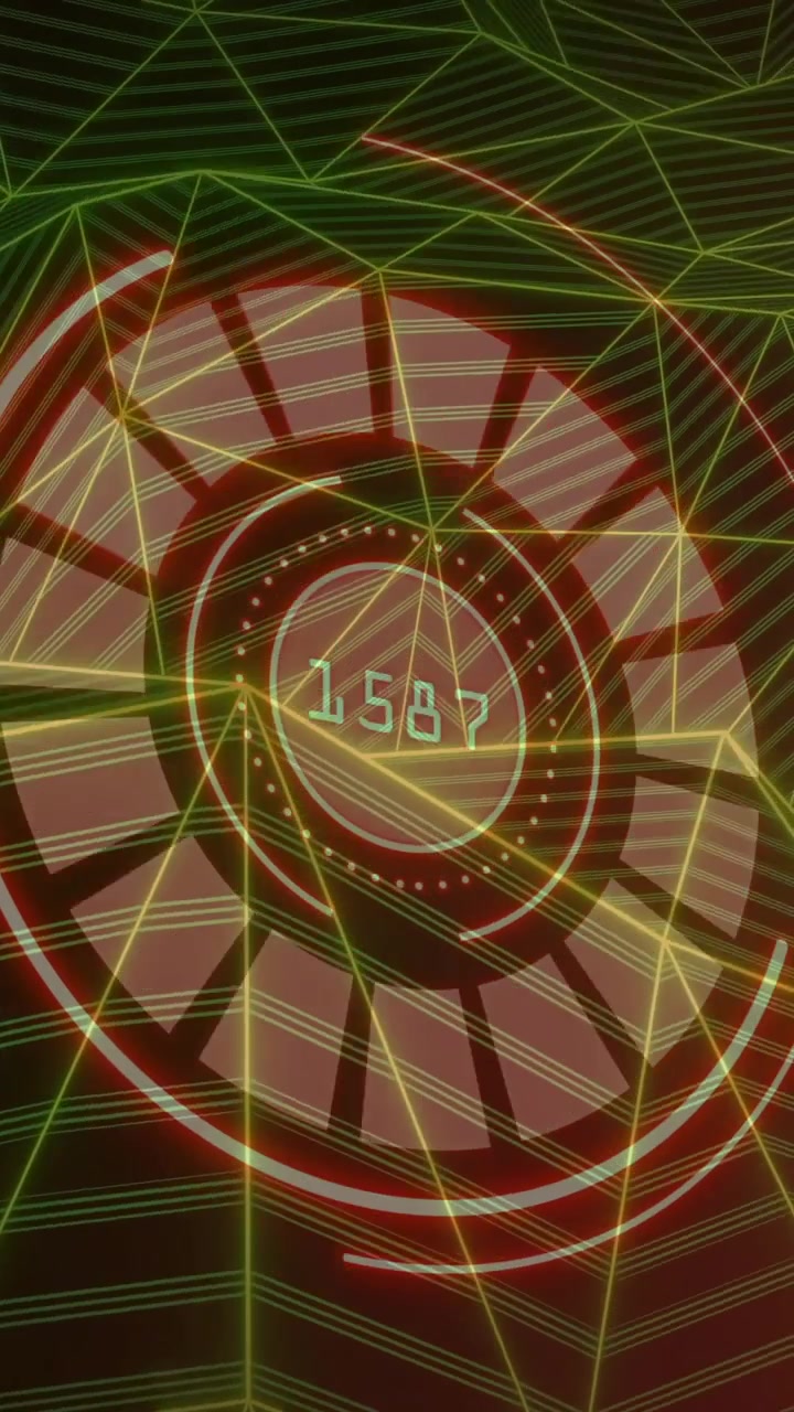 Animazione di una rete di connessioni su scansione con elaborazione dati, su sfondo nero.