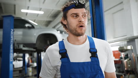 mechanic in the workshop