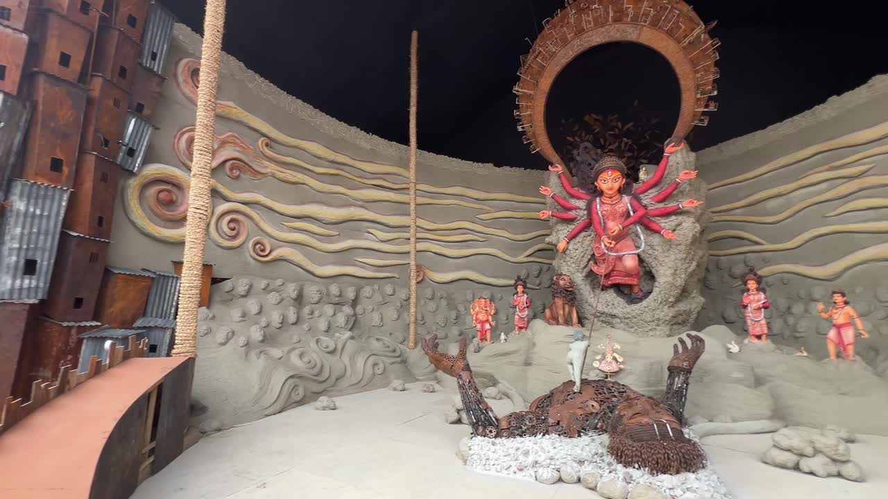 Large Durga Puja pandal at Kolkata