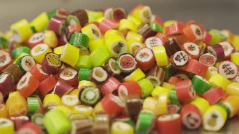 colorful caramel candies in a pile