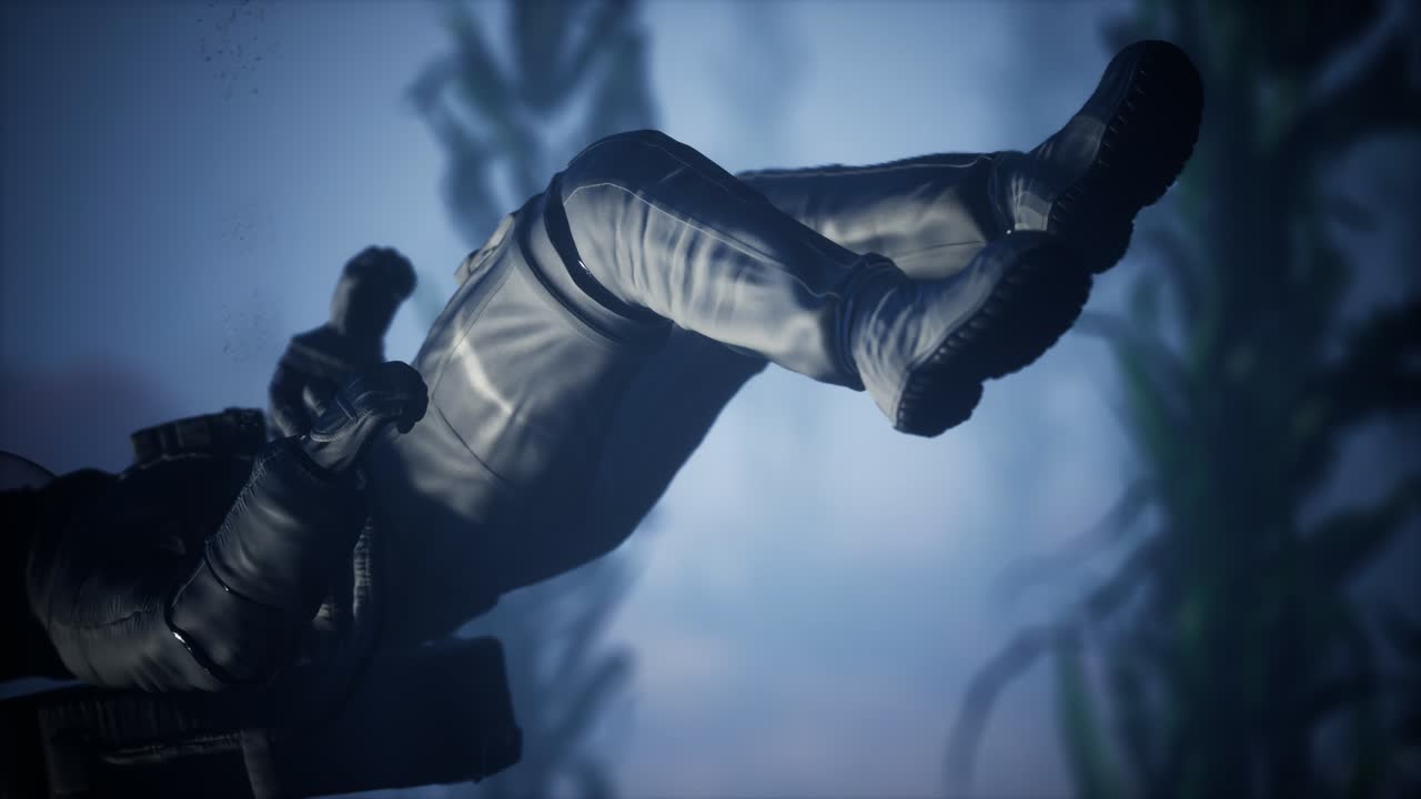 astronauta espacial en el mar