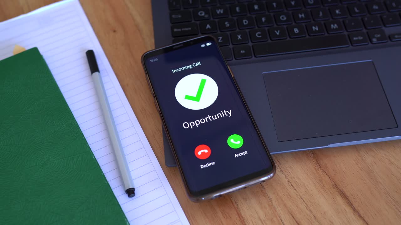 New opportunities on your life. Concept of opportunity calling to you.