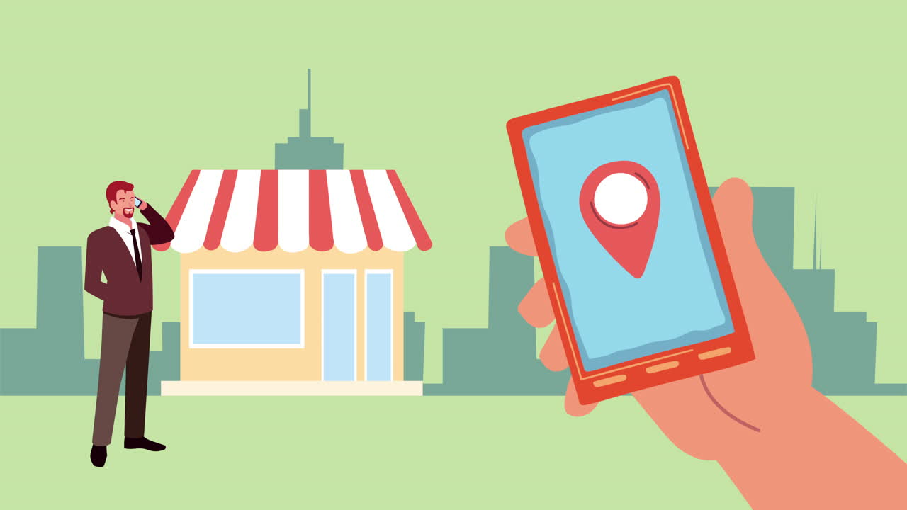 ubicación comercial y navegación