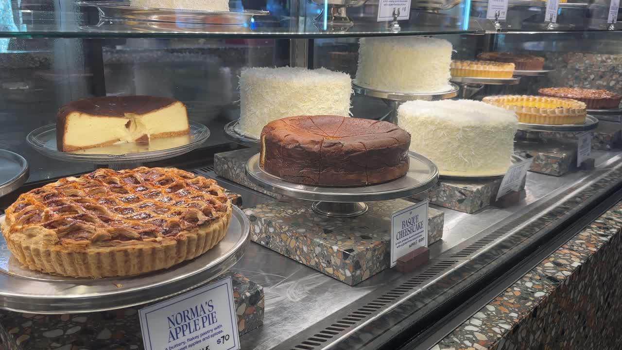 Cake Window Cafe Shop front Apple Lattice Tarts Cakes display Australia