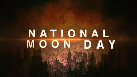 national mood day with fly garbage in night city