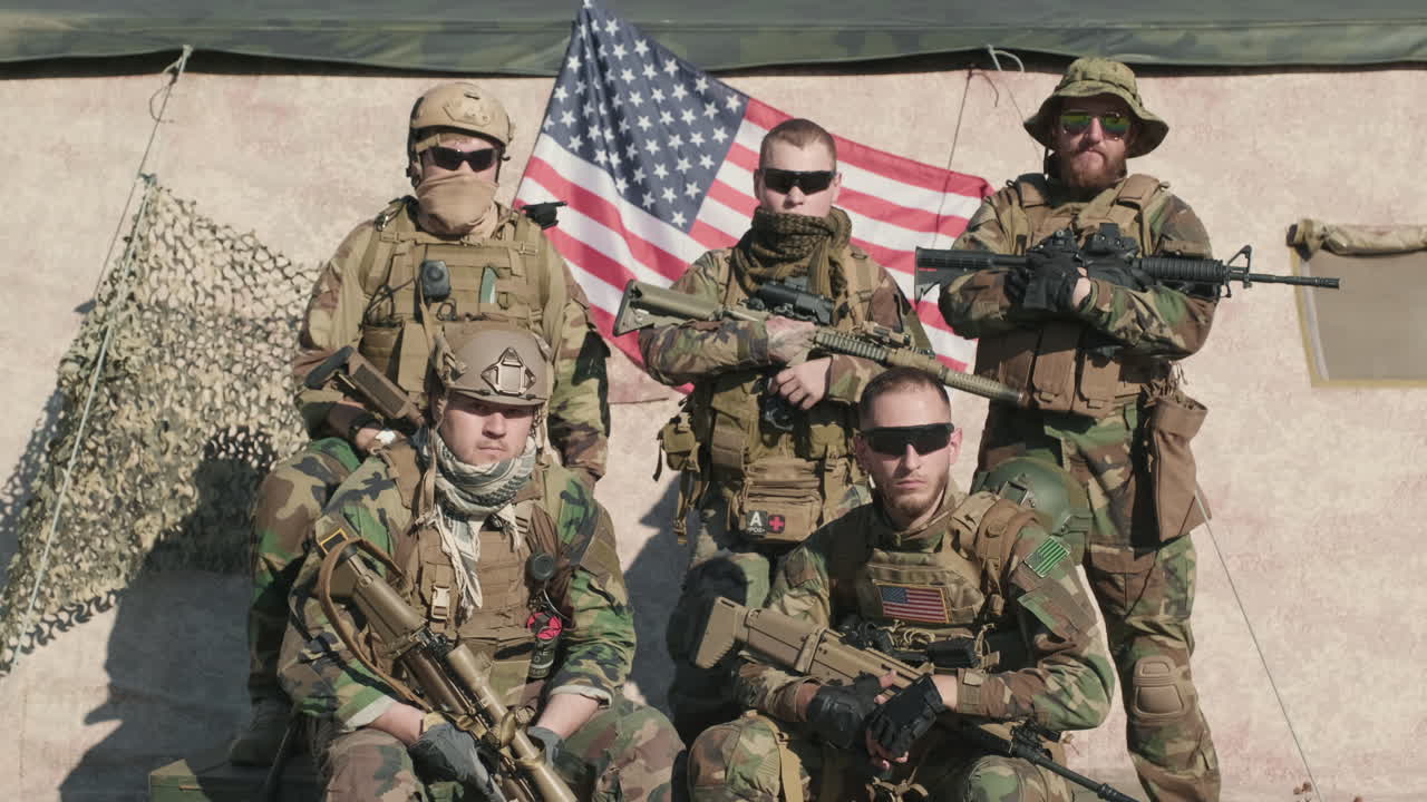 Portrait Of Young US Sergeants